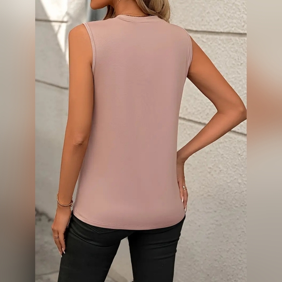 Round Neck Sleeveless Tank Top. Hit The Like ♡ Button For SALE!! - Picture 2 of 4